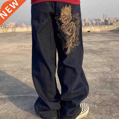 Retro Street Skateboarding Street Dance Loose Chinese Dragon