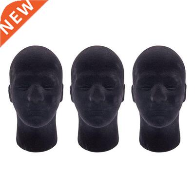 3X Male yrofoam Foam Mannequin Manikin Head Model Wigs Gla