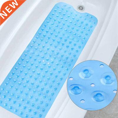 Long PVC Bath Mat Massage Bathroom Rugs Safety Anti Slip