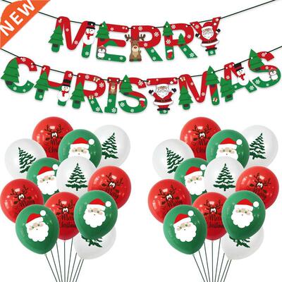 12inch Christmas Latex Balloons Set Santa Cluas Elk Ballon