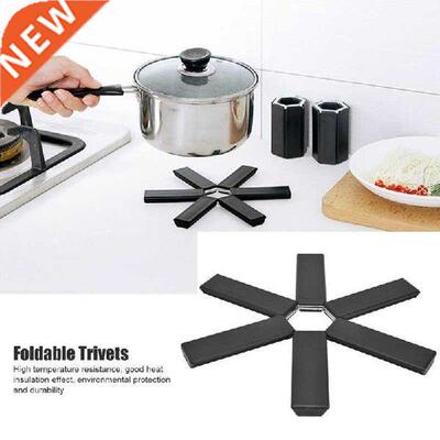 Non-slip Pot Pad Heat Eat Mat Kitchen Folded Against the