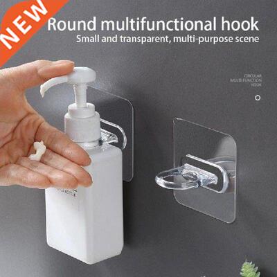 5/10pcs Adhesive Round Hook Multifunctional Shelf Support