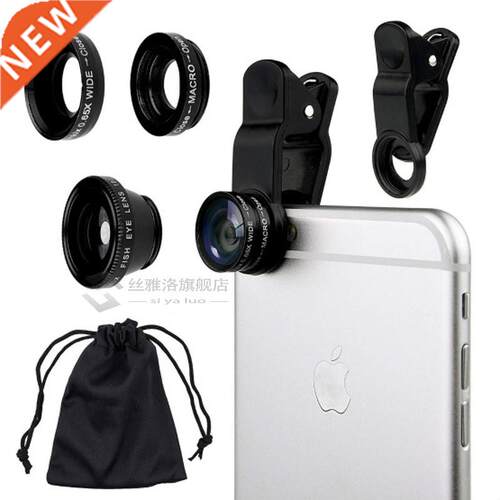3 in 1 Phone Lens 180 Degree Fisheye 10X Macro 0.65X Wide An