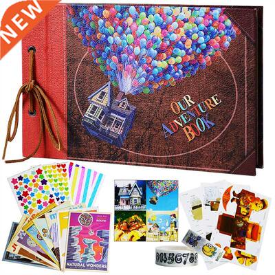 60 Page Adventure  Travel Photo Album Retro Kraft Paper C