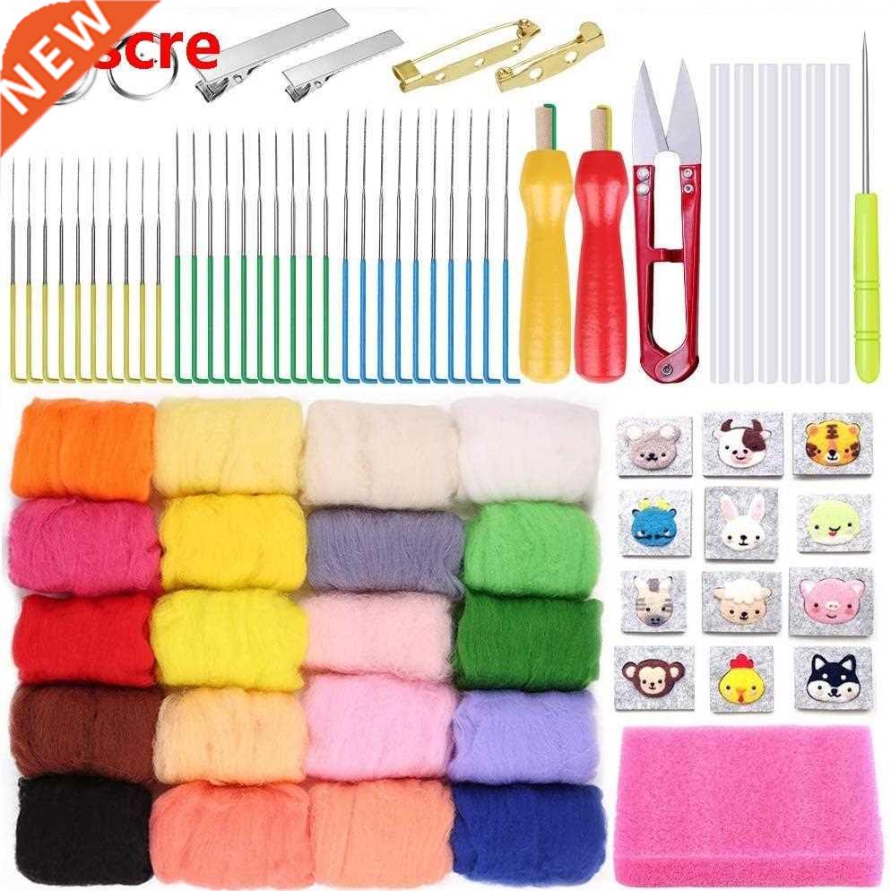 78PCS Needle Felting Kit, Wool Felting Kit, 20 Colors Wool