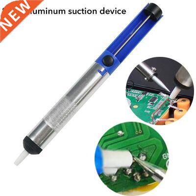 1Pcs Semi Aluminium Metal Desoldering Pump Tool Blue Durable
