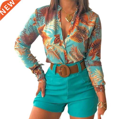 2022 Women's Suit Summer Tracksuit Shorts Sets Two Piece Set