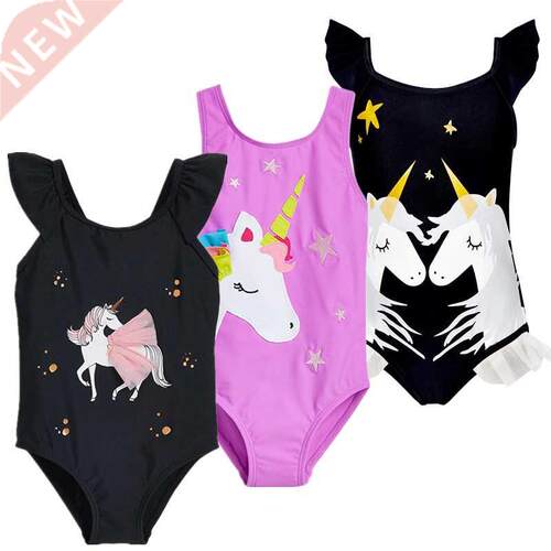 1-5Years Unicorn One Piece Swimsuit Girls Swimsuit 2022 New