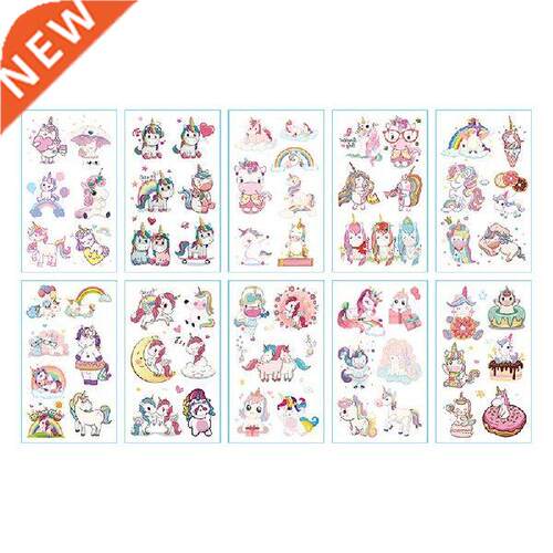 1pcs Unicorn Temporary Tattoos Sticker Colorful Fake Tatoo