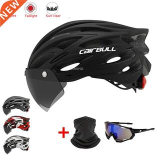 Intergrally-molded Mountain Bike Helmet with Removable Goggl
