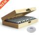 50Pcs Holder Con Storage Commemoratve Wooden Box Dsplay