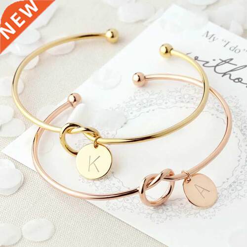 Fashion Name Female Jewelry Initial Alloy Letter Charm Brace