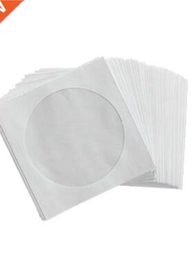 100Pcs Universal Disc Protector VCD DVD Paper Bags 8/12cm St