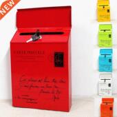 Lock Letter Mount outdoor Mail Wall Iron Vintage mailbox Box