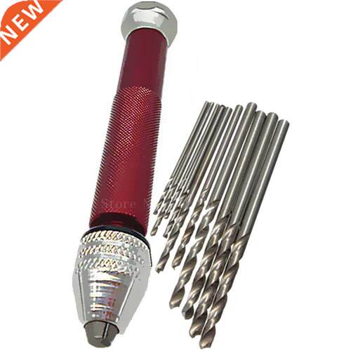 Mini With Chuck + 10pcs Hss Twist Drill Bits Rotary Spiral 0