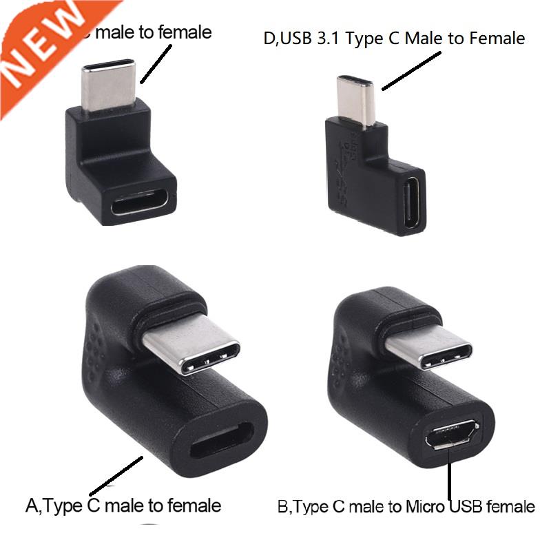 Right Angle 90 Degree USB .1 Type C Male to Female USB C Co