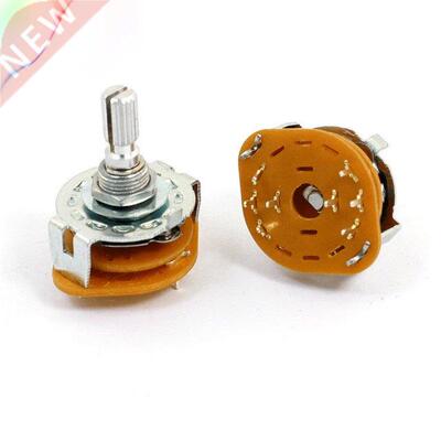 2Pcs 2P3T 2 Pole 3 Position 6mm Knurled Shaft Dia Band Selec