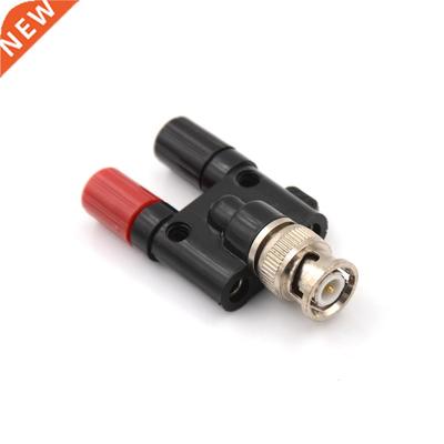 BNC Male Plug to Two Dual 4mm Banana Jack RF Adapter Connect