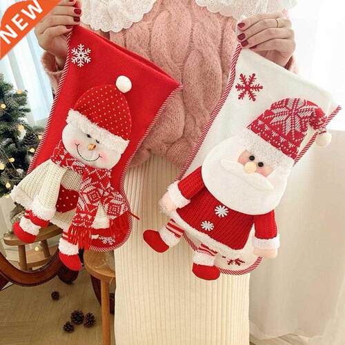 Christmas Stockings Decoration Snowman Santa Claus Character