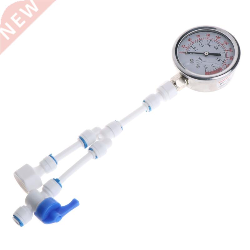 2in1 Water Purifier Tap Pipes Pressure Gauge Test Meter 0-1.