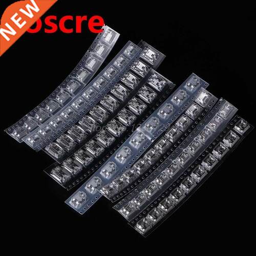 80 Pcs Micro USB Female Socket Jack 5Pin 8 Models Solder Mou