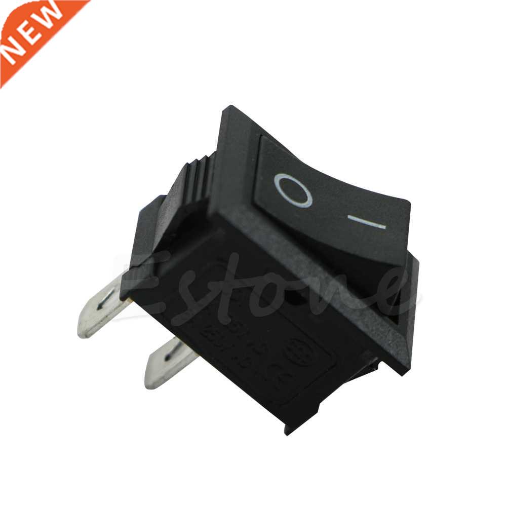 Plastc+Metal Black On/Off Rectangle Rocker Swtch Car Boat