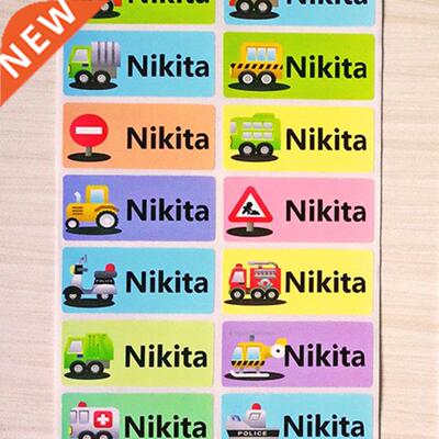 Cartoon Children Stickers Personalized Name Stickers Water P