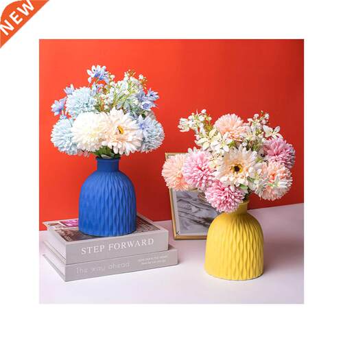 Artificial Flowers with Vases Silk Flower Bouquet with