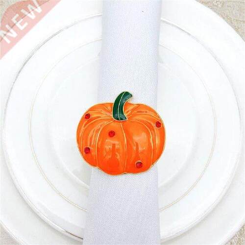 Pumpkin Napkin Rings Versatile Rust Resistant Vivid