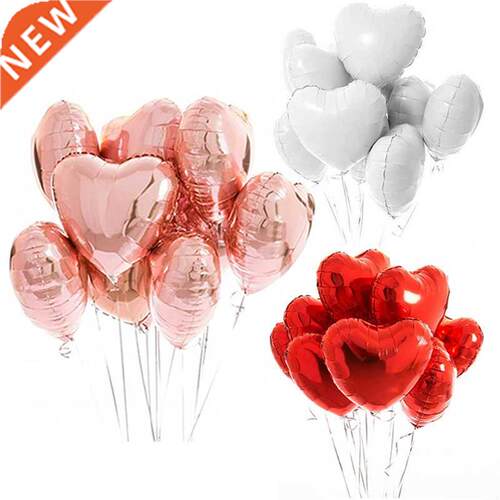 10pcs Multi Rose Gold Heart Foil Balloons Helium Balloon Kid