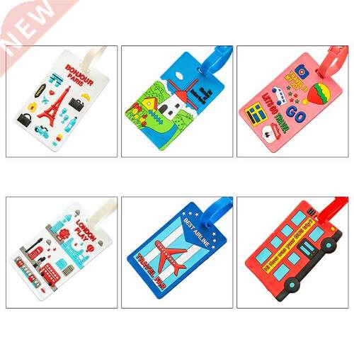 Fashion Silicone Luggage Tag Cute Cartoon Consignment Card C