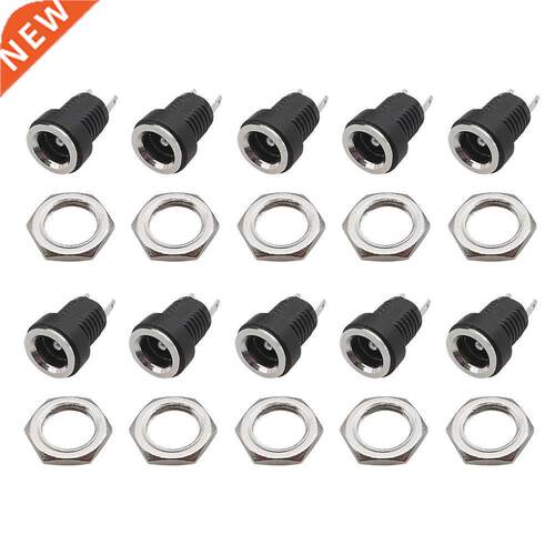 10Pcs 5.5x2.1mm DC Power Supply Female Jack Socket Panel Mou