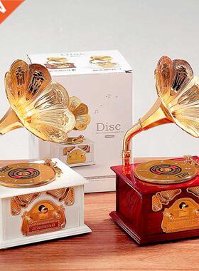 European-Style Retro Record Phonograph Musc Box Home