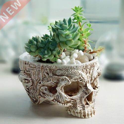 Resin Vases Desktop Plant Container Standing Skeleton He