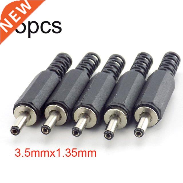 5pcs/lot DC Male Power Plug Jack 1.35mm X 3.5mm Adapter 3.5*