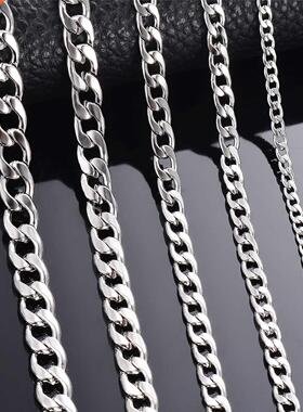 1 piece Width 3mm/4.5mm/5mm/6mm/7mm/7.5mm Curb Cuban Link Ch