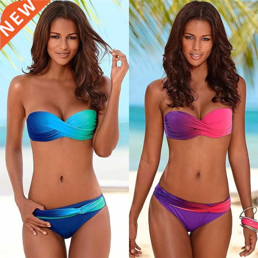 YICN New 2021 Bikinis Women Swimsuit Female Swimwear Retro S