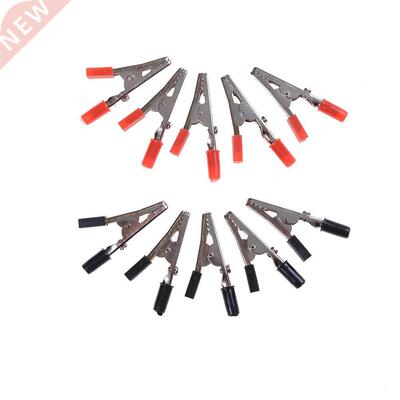 10pcs 50mm RedHandle Test Probe Metal Alligator Clips Whole