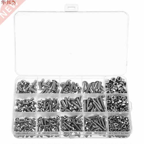 MXSH4 515Pcs M3/M4/M5 Stainless Steel Hex Socket Button Ro