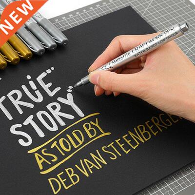 1/12pcs DIY Metallic Craftwork Pen Waterproof Students Sketc