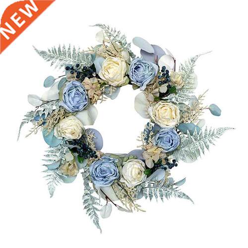Artificial Rose Flower Wreath For Front Door Wall Window