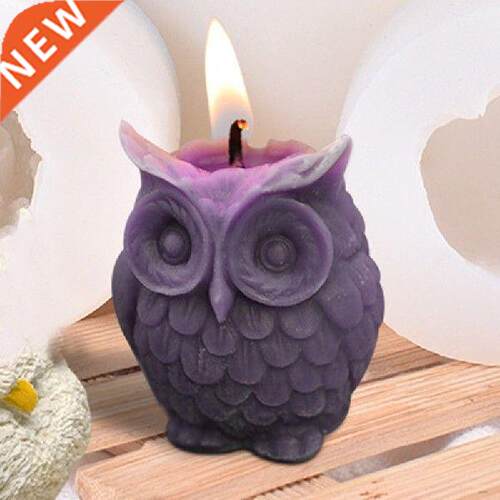 1Pc D Owl Candle Mold for Clate Fudge Soap Mold Cake