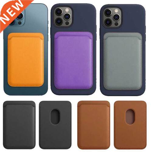 Leather Magnet Card Slot for iPhone 12 Pro max Case Mag Saf