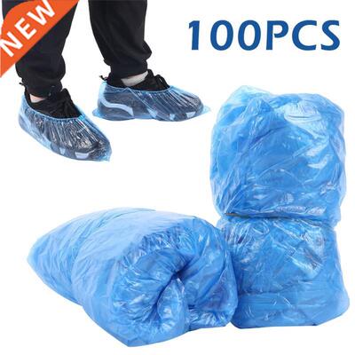 100pcs Portable Waterproof Boot Covers Disposable Thickened