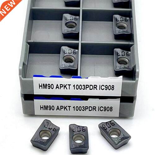10PCS HM90 APKT 1003PDR IC908 External Turning Tools Carbide