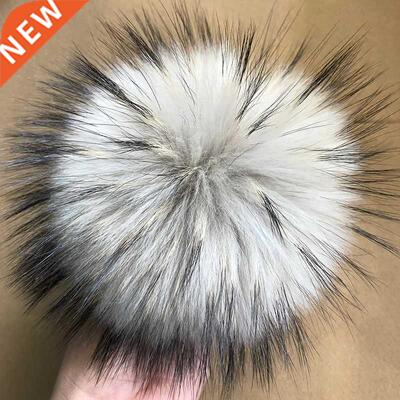 CUSTOM Luxury Raccoon Fur PomPom 100% Natural Fox Hairball H