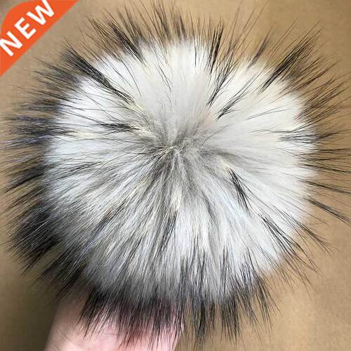 CUSTOM Luxury Raccoon Fur PomPom 100% Natural Fox Hairball H