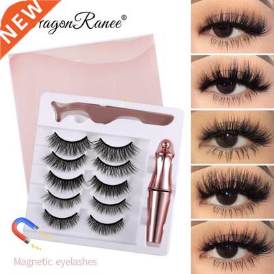 DROGAN RANEE 5 Pairs Of 3D Mink Magnetic Eyelashes Set