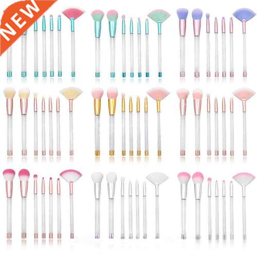 7pcs Empty Handle Unicorn e Up Brushes Set Crystal Po