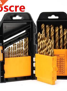 29Pcs 1/16 to 1/2 Inch Titanium Coated HSS Twist Drill Bit S